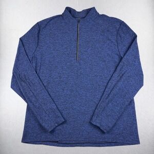 Lululemon Metal Vent Tech 1/4 Zip Mens 2XL Blue Heathered Pullover Sweatshirt